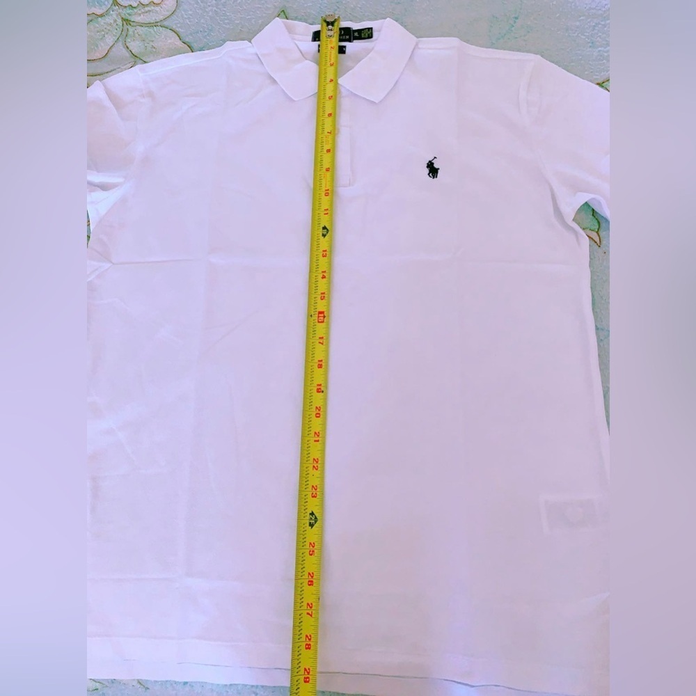 Ralph Lauren polo shirt for Men Custom Slim Fit  Cotton White XL‎ - Picture 9 of 11